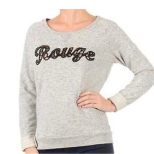Maison Scotch & Soda Grey Rouge Lace Sweatshirt